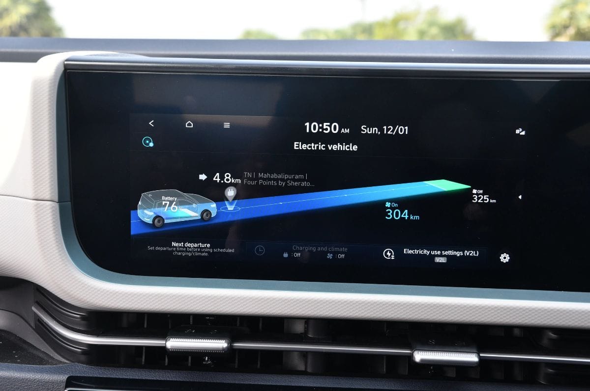 Hyundai Creta Electric 10.25-inch infotainment screen 